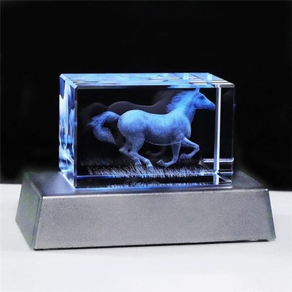 Horse Gifts for Girls Women Horse Lovers Horse Stuff Glass Figurine Decor - Picture 7 of 7
